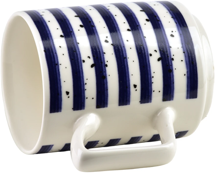 Affek Design MOJRA Puodelis 350ml 8x11x10cm niebeskie paski JOY Mėlynas STRIPES
