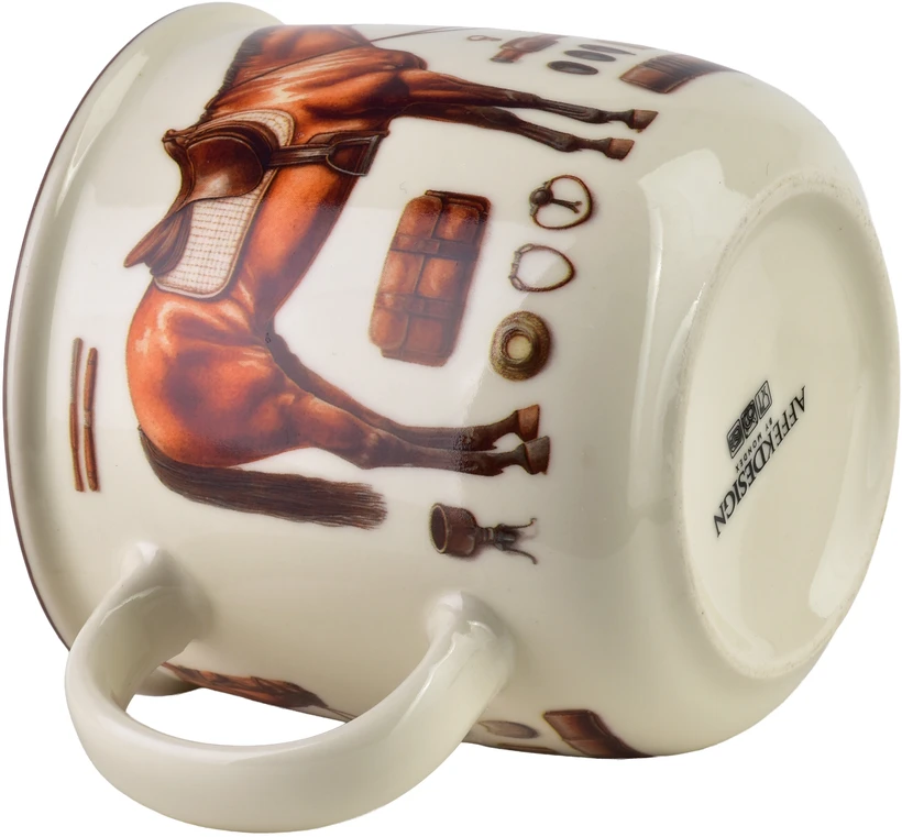 Affek Design NORMAN Puodelis 450ml 9,6x13x9,3cm koń, jeździectwo