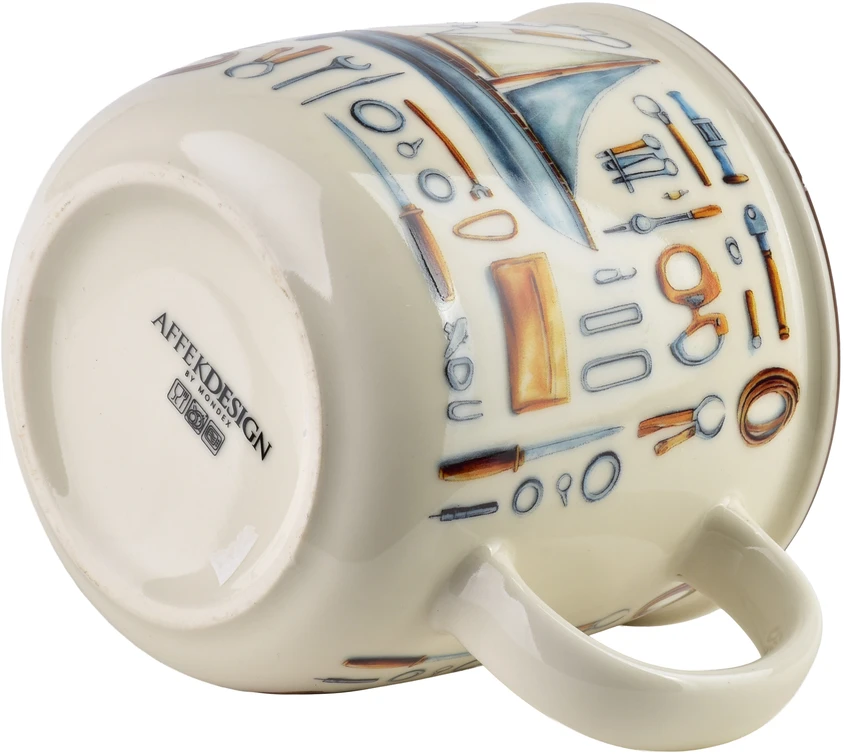 Affek Design NORMAN Puodelis 450ml 9,6x13x9,3cm żaglówka