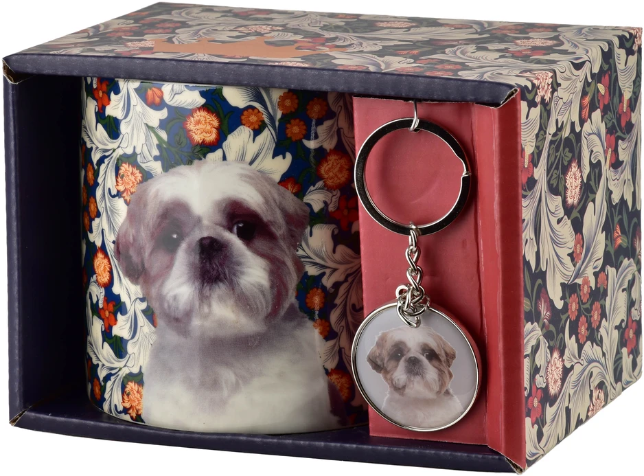 Affek Design NOYA puodelis su raktų pakabuku 380ml 9x13x9cm Shih Tzu