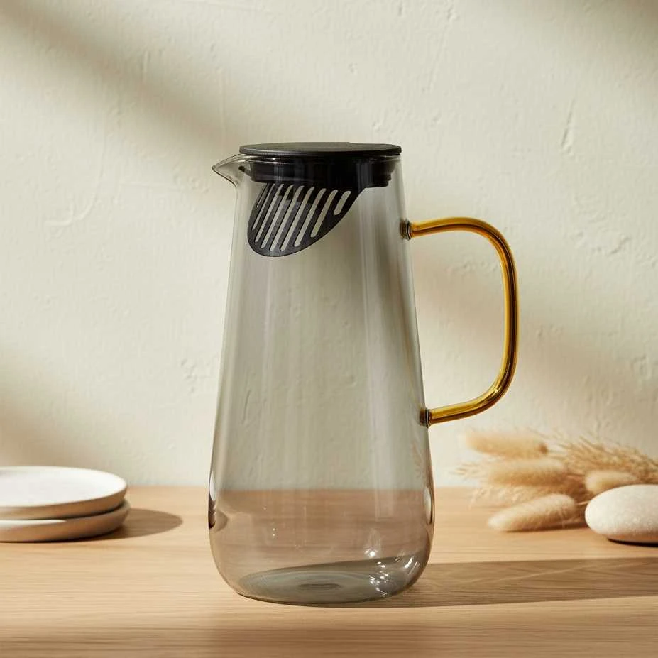 Excellent Houseware Affek Design PETER Dzbanek stiklinis 1,5L pilka
