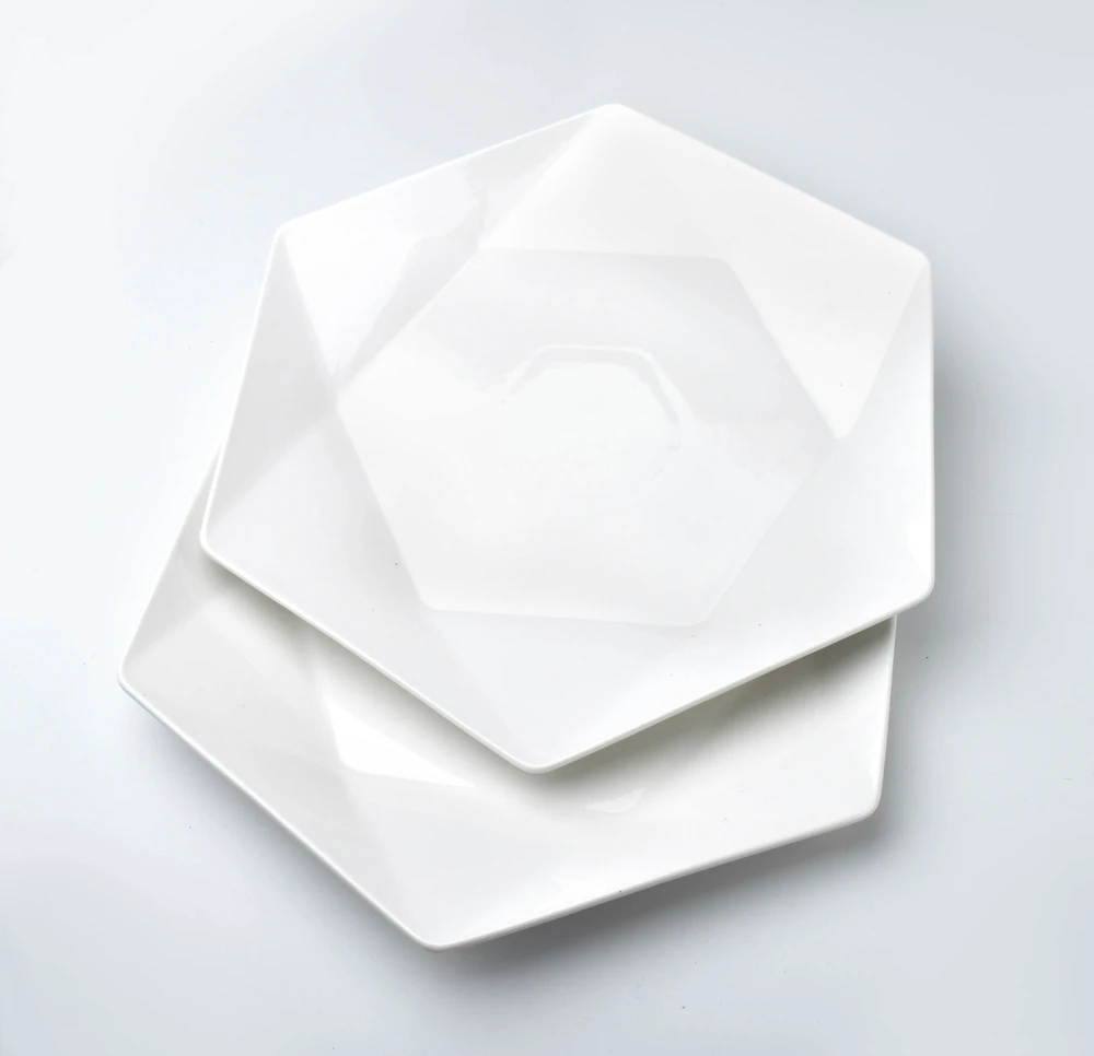 Affek Design RALPH Baltas 2 plokščių lėkščių rinkinys 32,5x28,5x3 cm