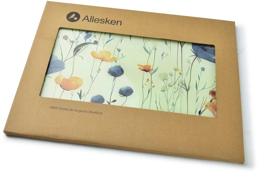 Allesken Aria stiklinė lenta 40x30cm gėlės