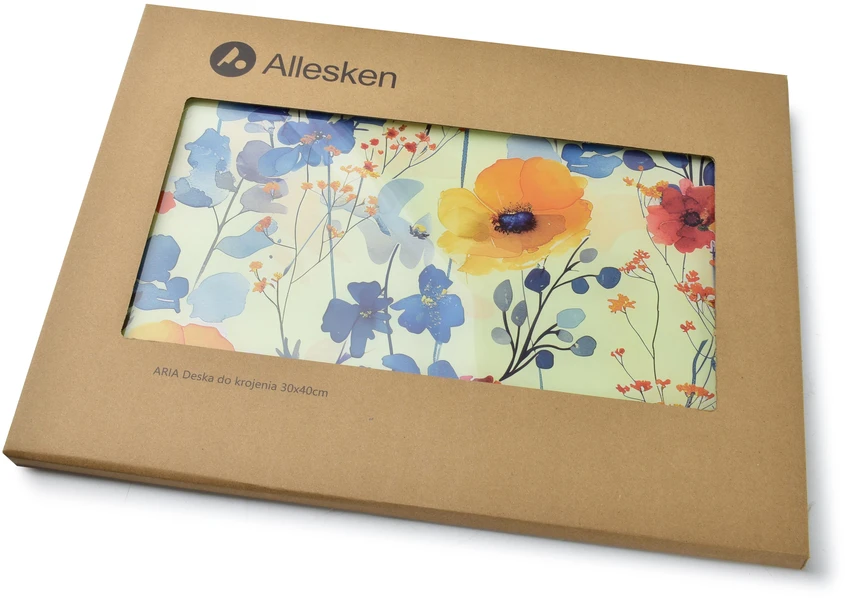Allesken Aria stiklinė lenta 40x30cm gėlės