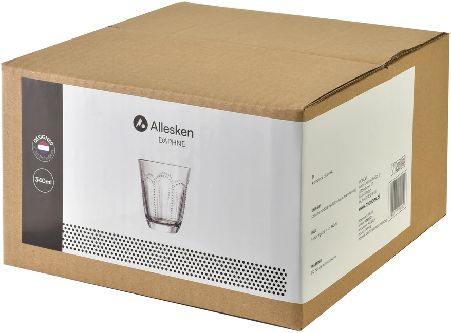 Allesken DAPHNE Komplet 4 szklanek 340ml 9,5x5,2x11 cm