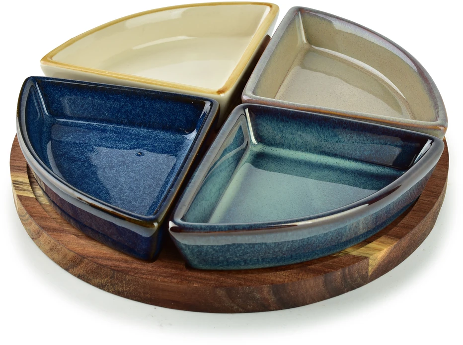 Mondex Since 1986 MODERN KITCHEN Deska su 4 miskami 13,5x9,5x3cm (21,5x1,5cm) poj.95ml