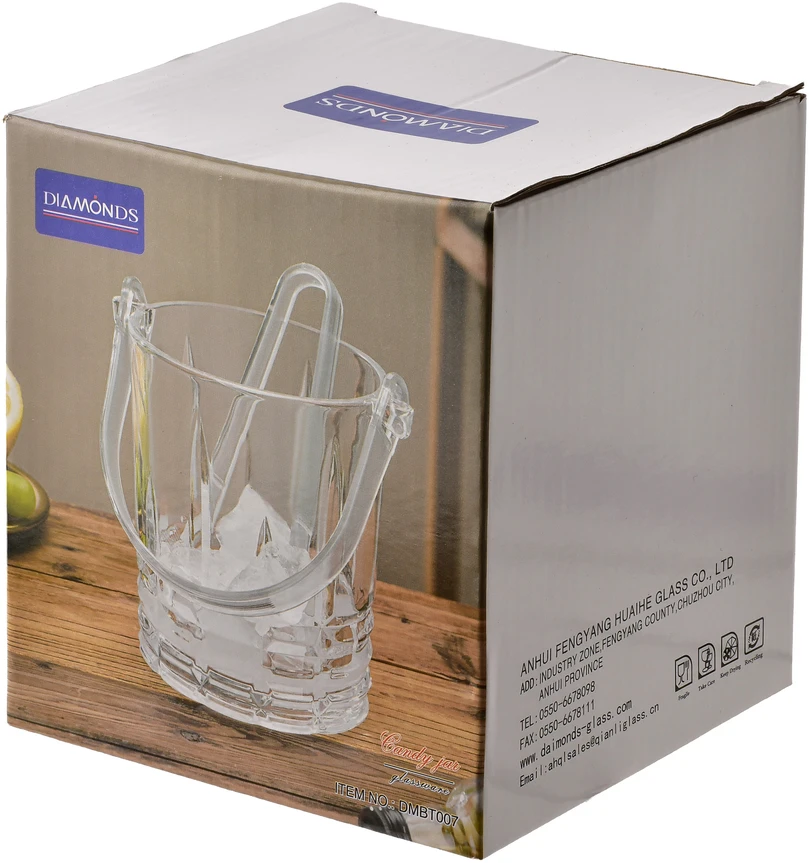 Allesken MODERN KITCHEN ledo kibirėlis 11x11x13cm su žnyplėmis 750ml