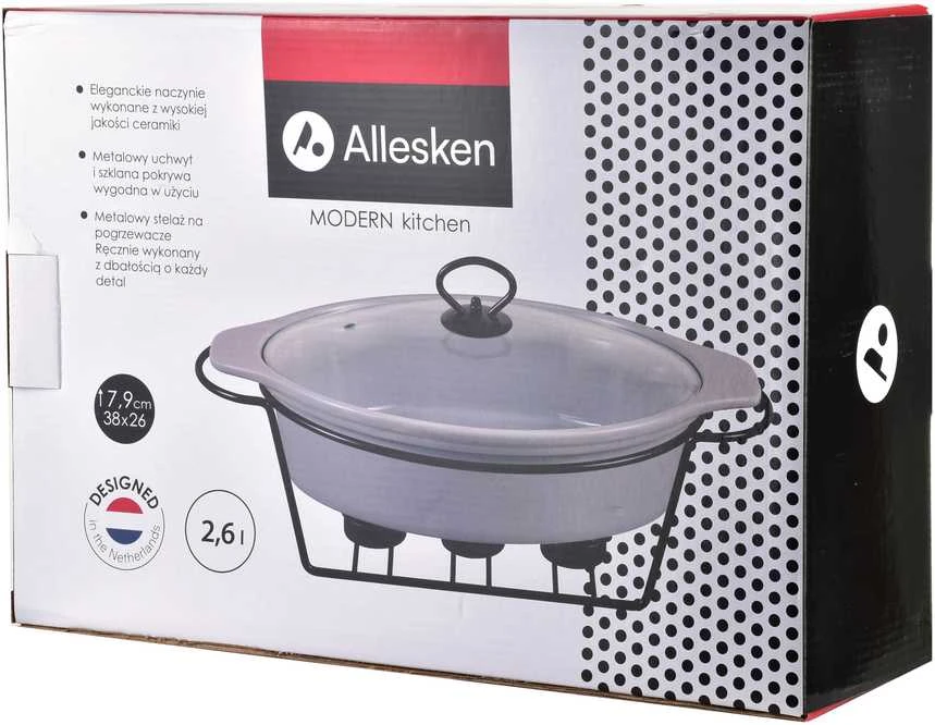 Allesken MODERNUS VIRTUVĖS 2,6 l puodas su šildytuvu 38x26x7,9 cm