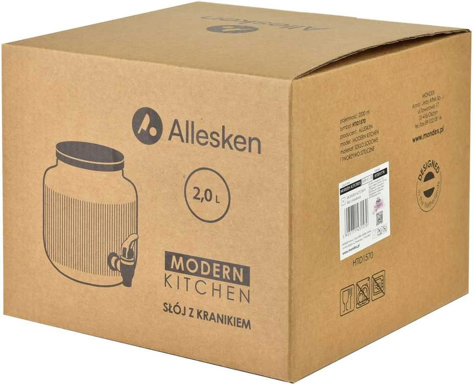Allesken MODERNUS VIRTUVĖS Ąsotis su čiaupu 2L 10,5x18x15 cm