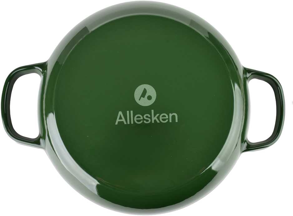 Allesken Mondex Žemai emaliuota ketaus kepimo skarda, žalia, 2,4 l