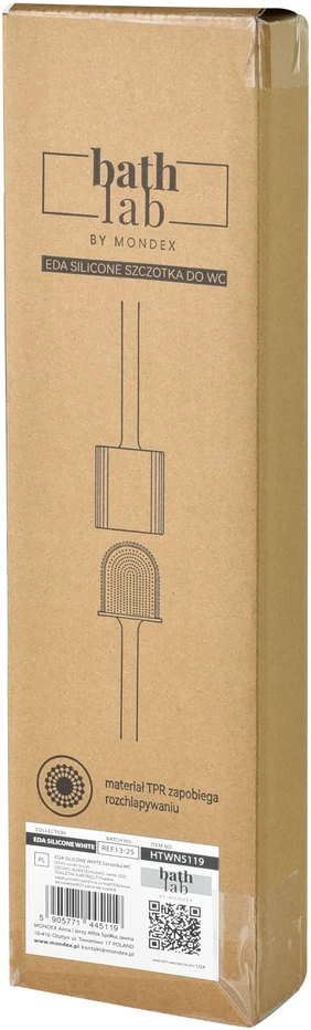 Bathlab By Mondex EDA SILICONE Pilkas pilkas tualetinis šepetys 10x4x36cm TPR