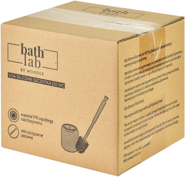Lumarko Bathlab By Mondex EDA SILICONE tualetinis šepetys, juodas, 11x44 cm, TPR