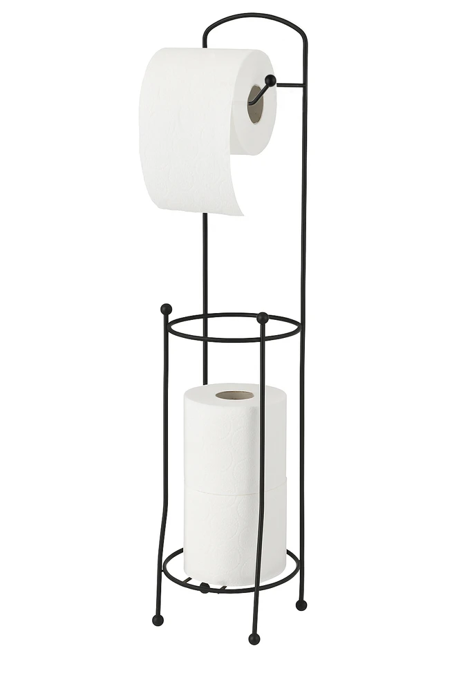 Bathlab DEA Juodas tualetinio popieriaus stovas 15,7x15,7x66 cm