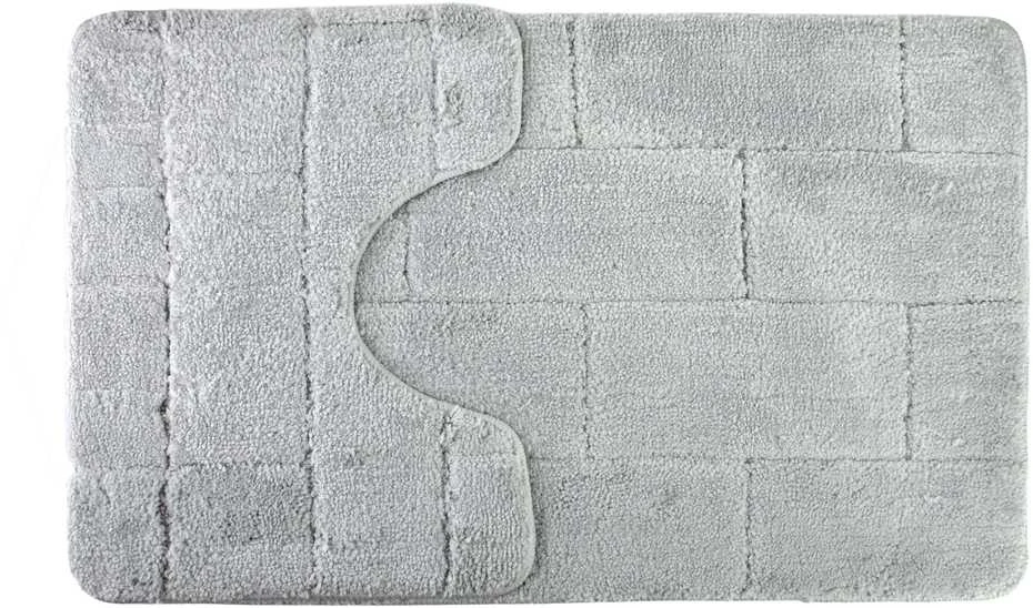 Bathlab ZAC vonios kilimėlių rinkinys, 2 vnt., 50x37 cm, 50x80 cm, šviesiai pilkas