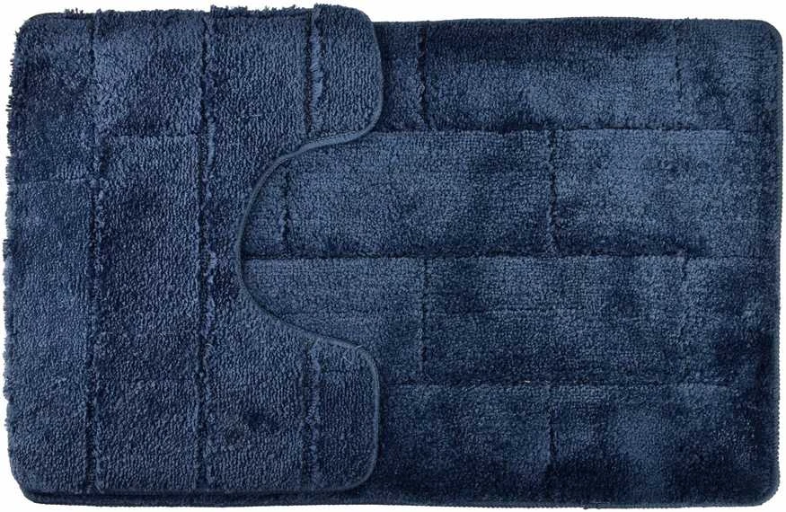 Bathlab ZAC vonios kilimėlių rinkinys, 2 vnt., 50x37 cm, 50x80 cm, tamsiai mėlyni