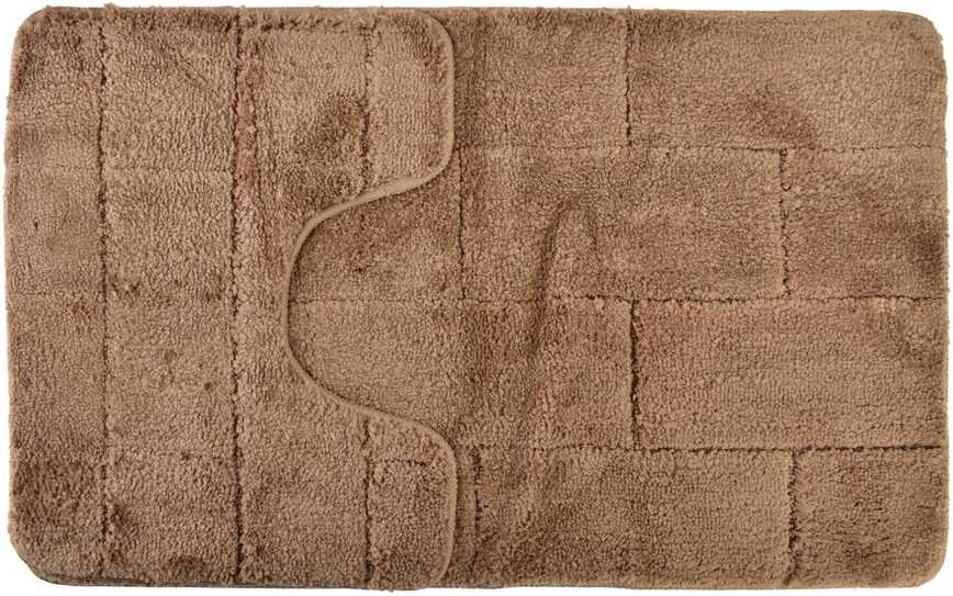 Bathlab ZAC vonios kilimėlių rinkinys, 2 vnt., 50x37 cm, 50x80 cm, rudas