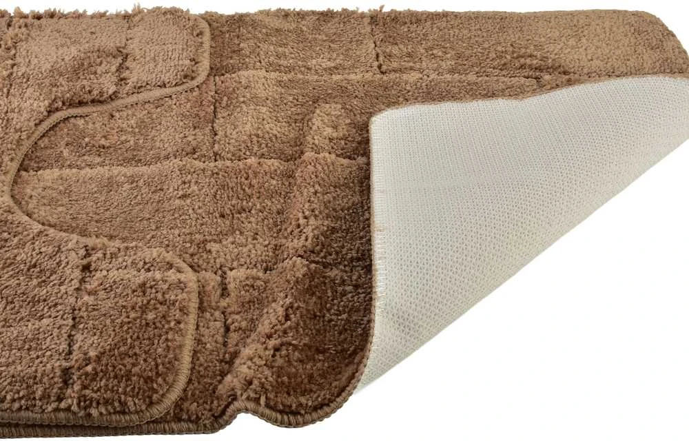 Bathlab ZAC vonios kilimėlių rinkinys, 2 vnt., 50x37 cm, 50x80 cm, rudas