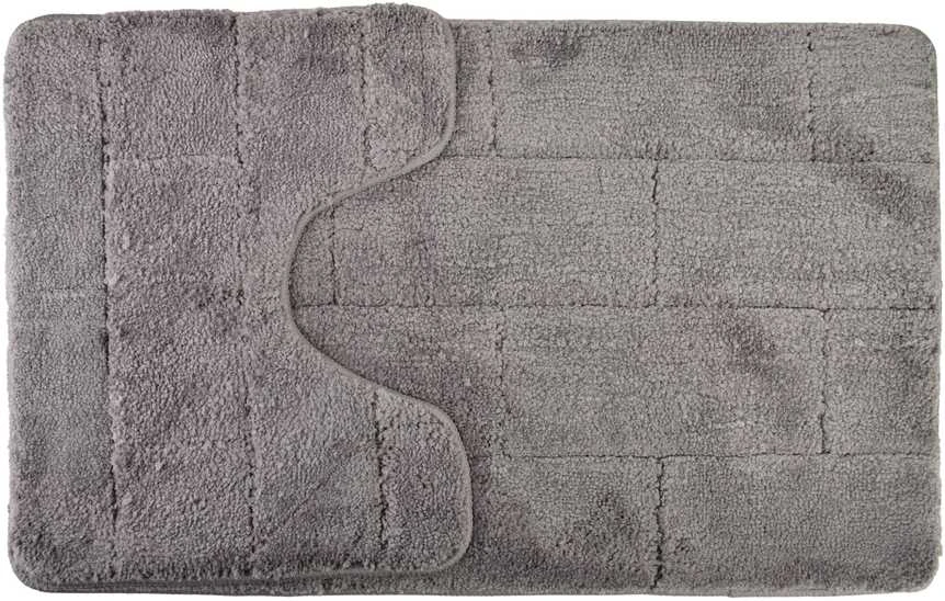 Bathlab ZAC vonios kilimėlių rinkinys, 2 vnt., 50x37 cm, 50x80 cm, pilkas