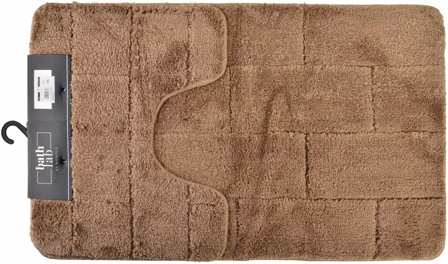 Bathlab ZAC vonios kilimėlių rinkinys, 2 vnt., 50x37 cm, 50x80 cm, rudas
