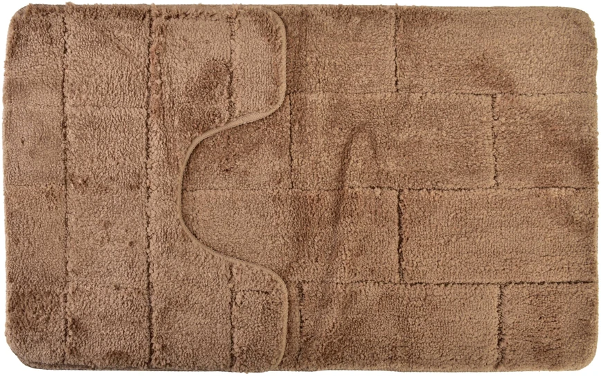 Bathlab ZAC vonios kilimėlių rinkinys, 2 vnt., 50x37 cm, 50x80 cm, rudas