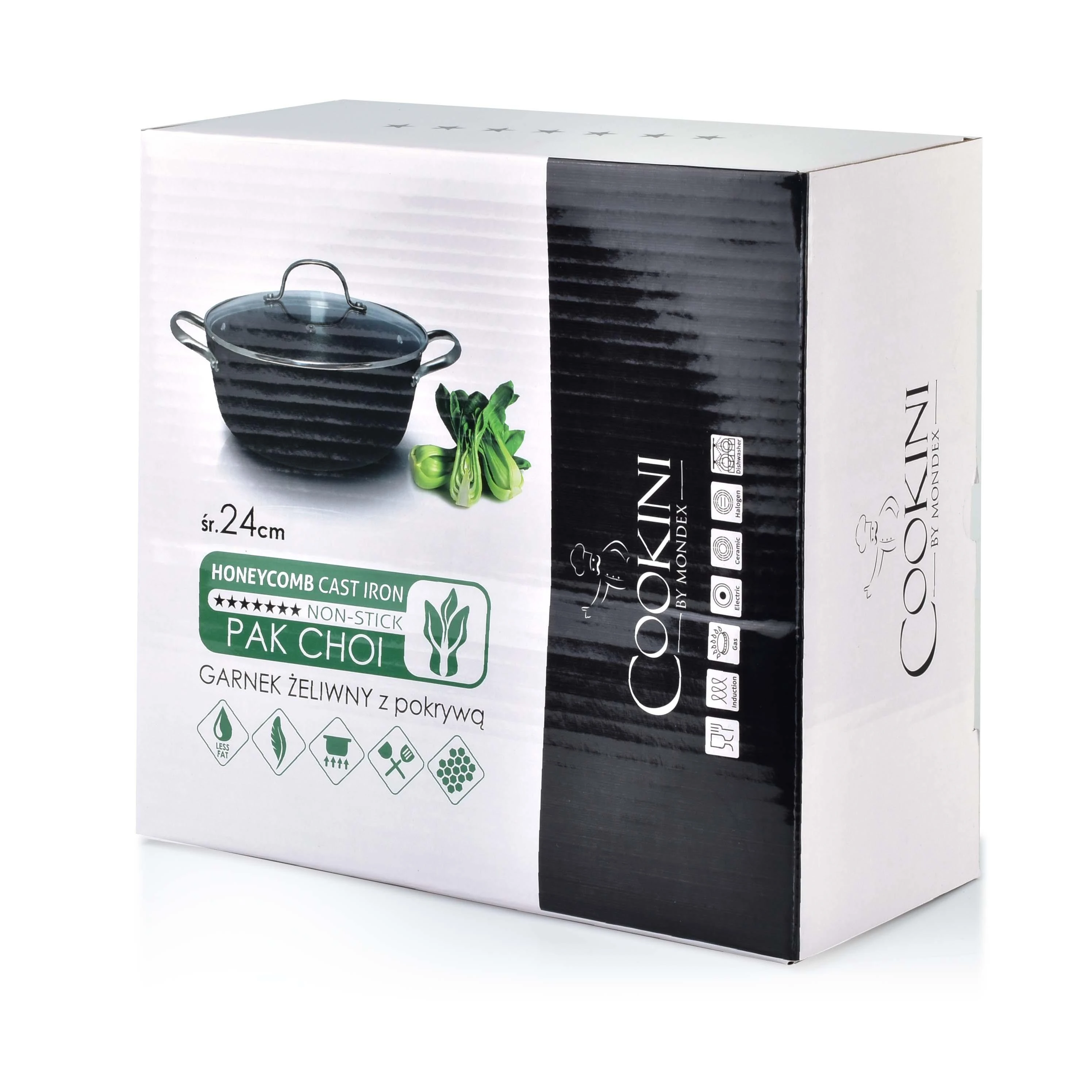 Mondex PAK CHOI Ketaus puodas 3,7l su dangteliu 24cm COOKINI