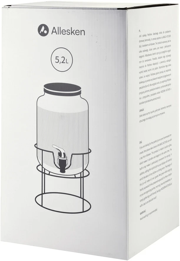 Mondex 4 stiklainių su čiaupu pakuotėje po 5,2 l