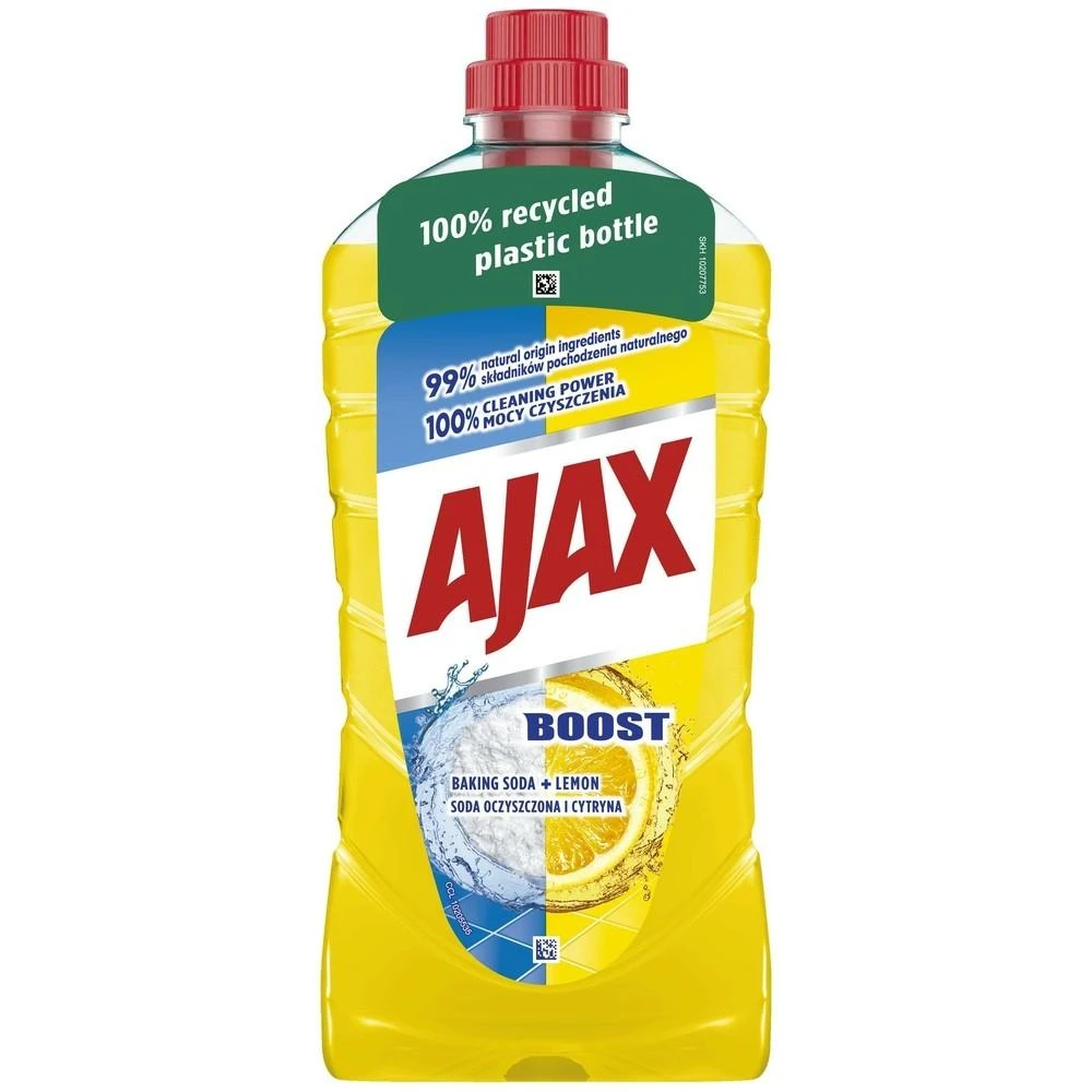 Universali valymo priemonė AJAX Boost Baking Soda + Lemon, 1000 ml