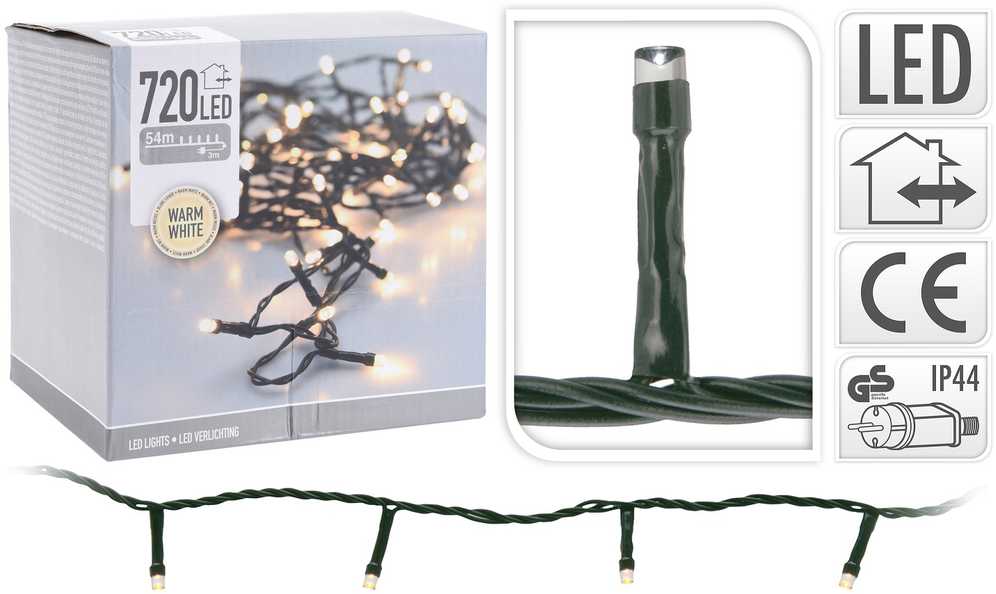 Mondex Christmas Gifts KALĖDINĖS LEMBUTĖS GRANDINĖS ŠVIESOS 720 LED ŠILTAI BALTA