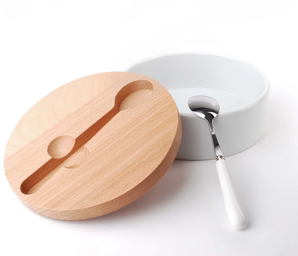 Mondex Cukrinė iš porceliano su šaukšteliu 14,7x6cm, "Basic Kitchen"