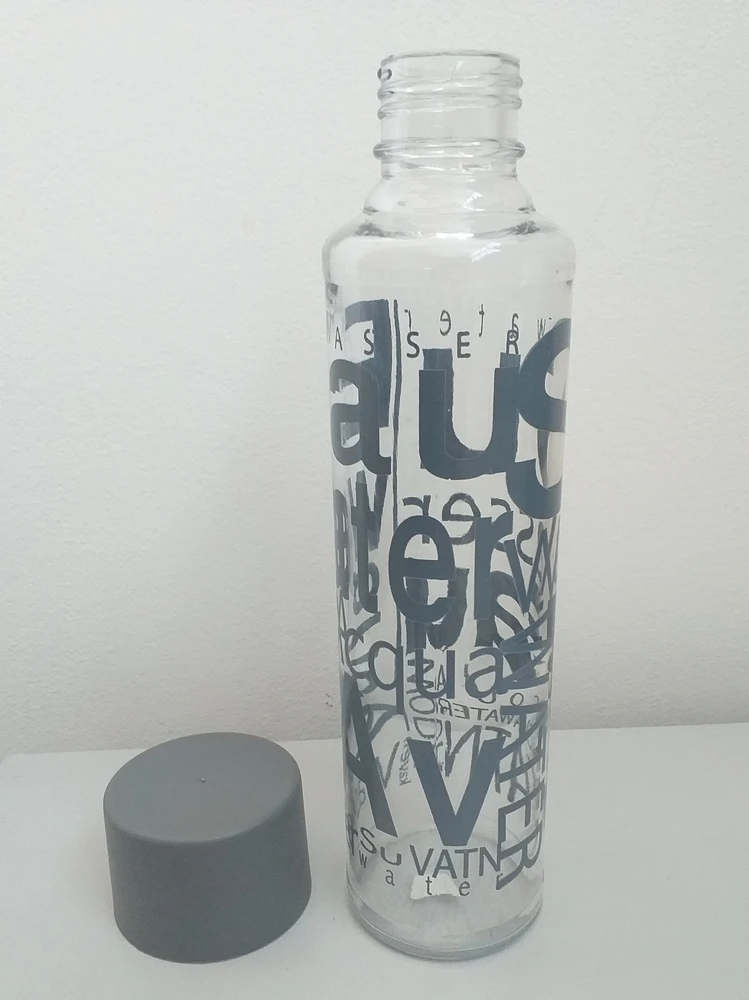 Gertuvė Mondex Buteliukas szklana 550ml Aqua Vanduo Wasser