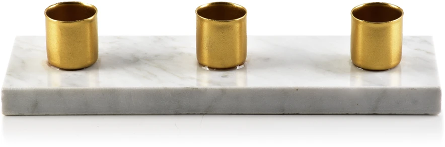 Mondex CEDRIC MARBLE žvakidė 3 žvakėms 20x6,5x4 cm