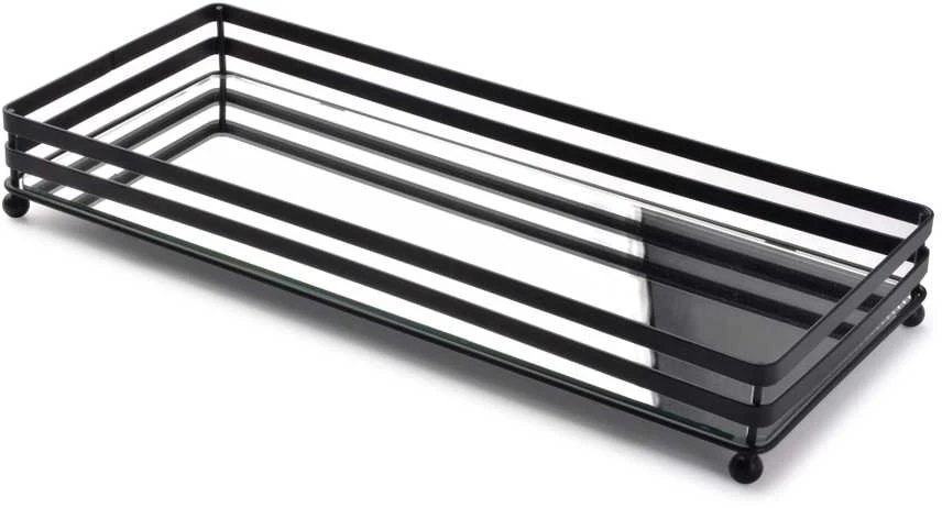 Mondex CEDRIC dekoratyvinis padėklas 39x16x5.5cm, juodas