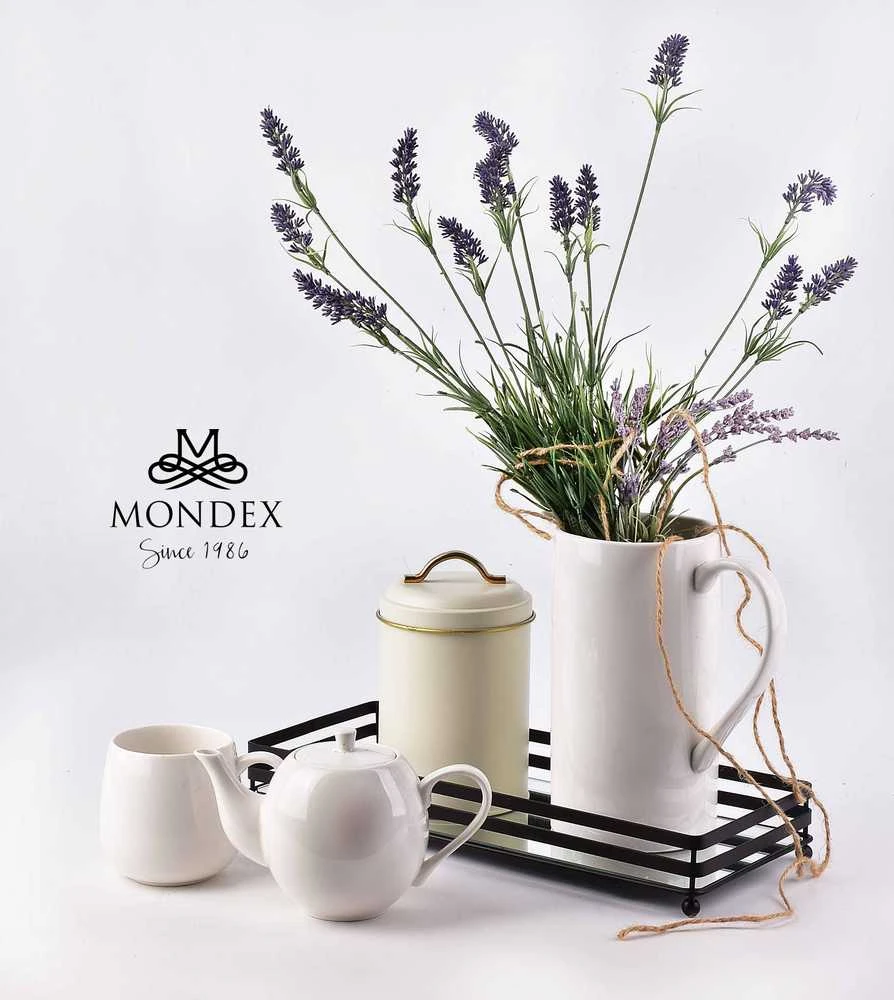 Mondex CEDRIC dekoratyvinis padėklas 39x16x5.5cm, juodas