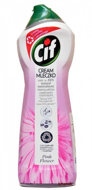 CREAM Šveičiamasis pienelis CIF Kreminis Rožinė Flower, 780ml