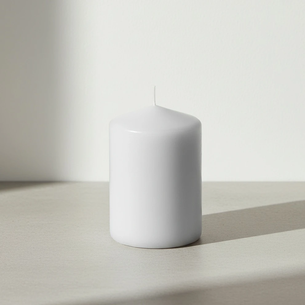 Mondex CLASSIC CANDLES vidutinio dydžio cilindro formos žvakė 7x7x14cm pilka