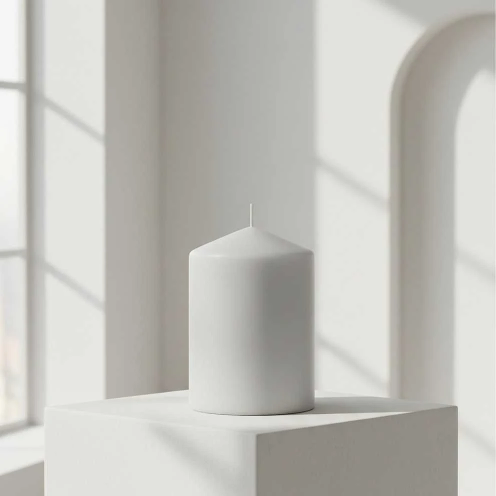 Mondex CLASSIC CANDLES Žvakė Mažas Cilindro formos 7x7x10cm Pilka