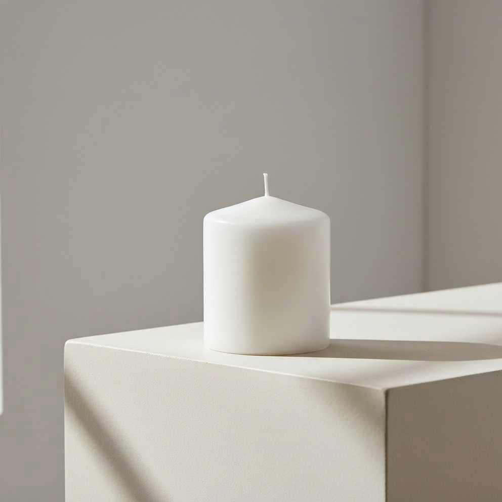 Mondex CLASSIC CANDLES žvakė, vidutinio cilindro formos, 7x7x14 cm, baltas parafinas
