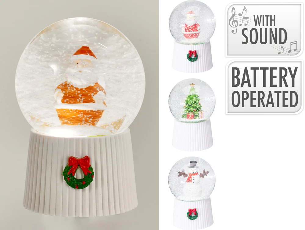 None Decoration Snow globe with LED. ABL100010. 14.7 cm. 10 cm