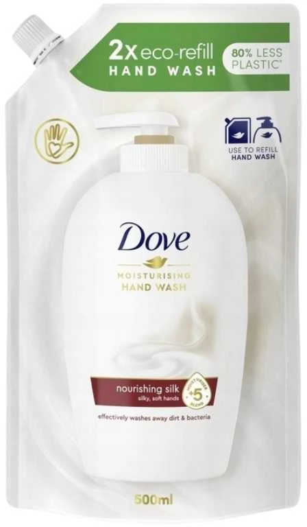 Skystas muilas DOVE Silk, 500 ml, PAPILDAS