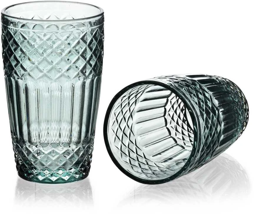 Mondex ELLA Žalias Komplet 4 szklanek 370ml370ml 8x6x12 cm