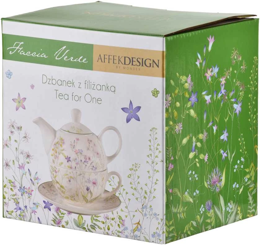 Mondex FACCIA VERDE Dzbanek su filiżanką TEA FOR ONE 280ml/410ml