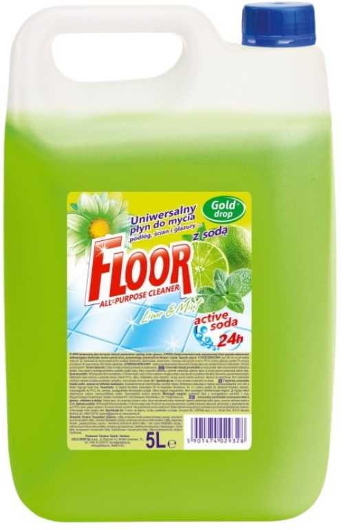 Mondex Floor Floor - Universalus paviršių valymo skystis, 5 l - Lime & Mint