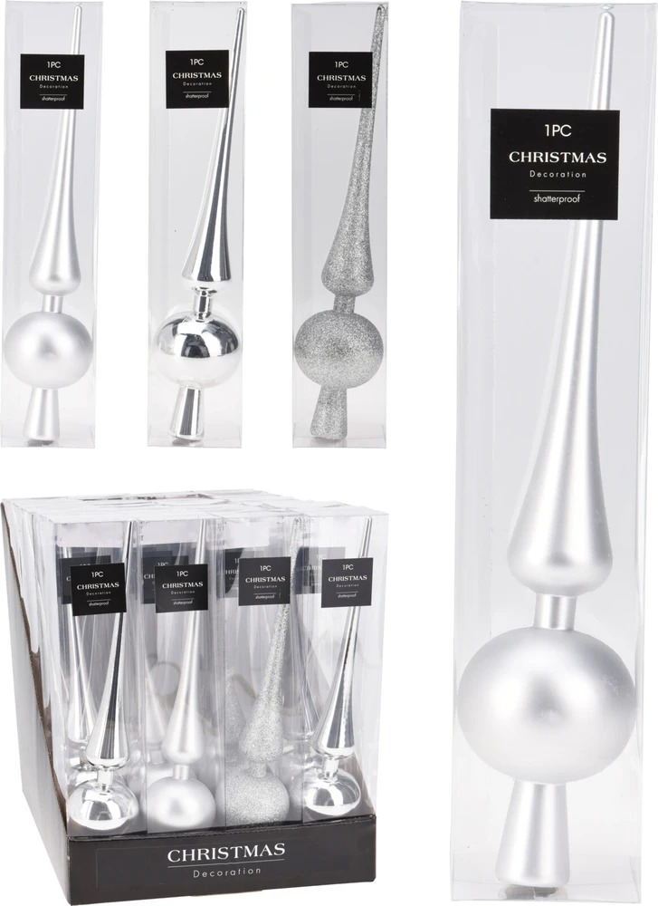 Mondex CZUBEK DO CHOINKI 27,5cm 3 rodzaje Sidabrinis