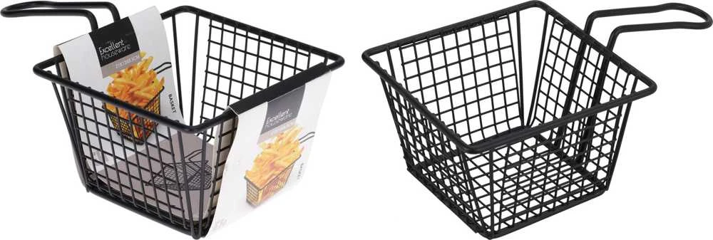 Mondex Metalinis užkandžių krepšelis su rankena - 22x13x9 cm - Frietmand