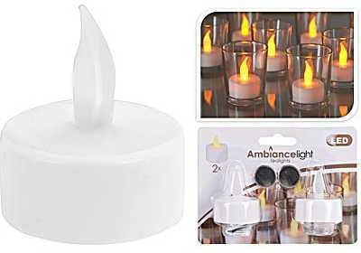 Ambiance Light LED arbatinės žvakutės 2vnt(4xh5cm)