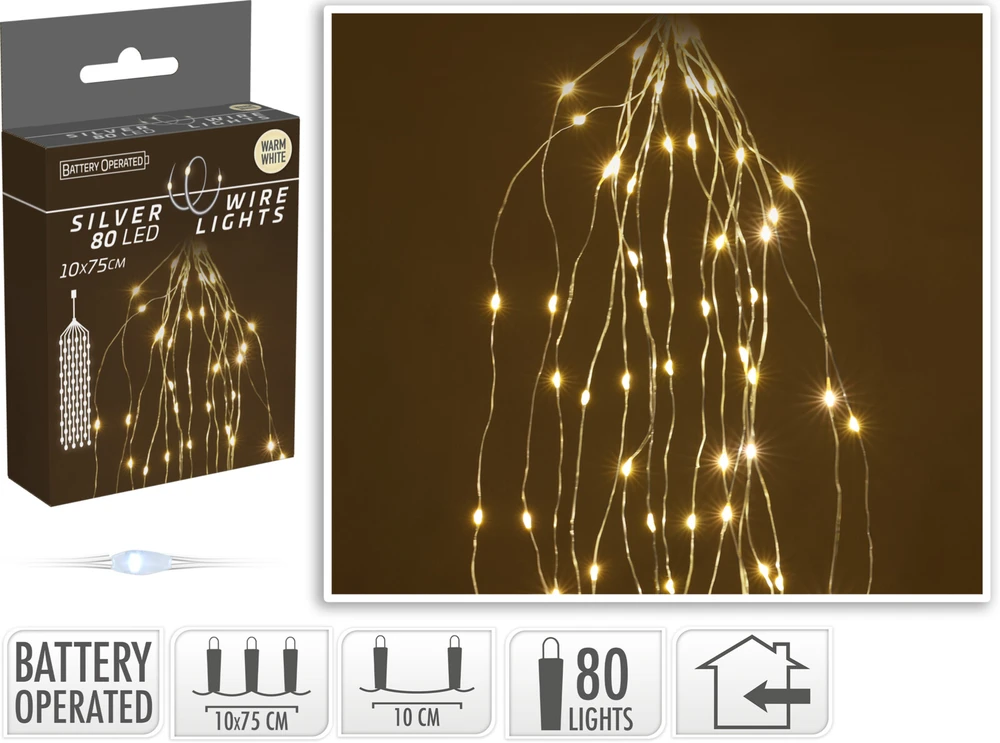 Mondex Kalėdiniai žibintai LED Lichterkette 80 vnt. 75 cm
