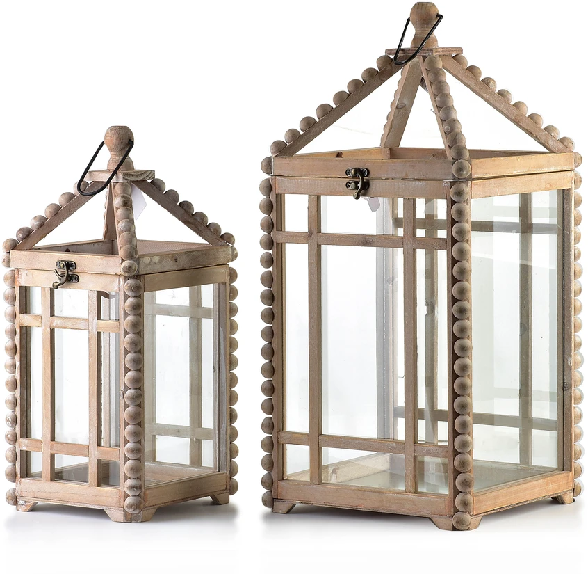 Mondex LOKKE Komplet 2 Latarni XL:26x26x55 cm L:19x19x42 cm
