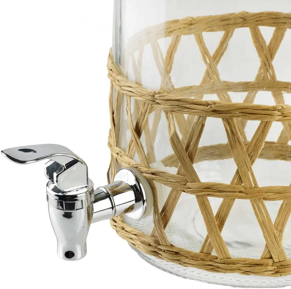 Mondex MODERNI VIRTUVĖ Stiklinis indas su čiaupu 3,5 l, pintas, 11,4 x 16 x 25,6 cm