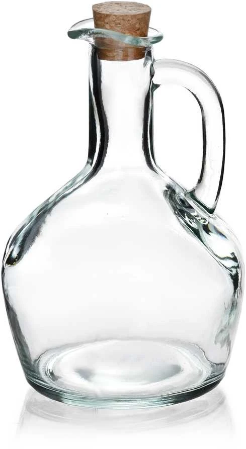Skaidraus stiklo ąsotis su kamščiu 400 ml