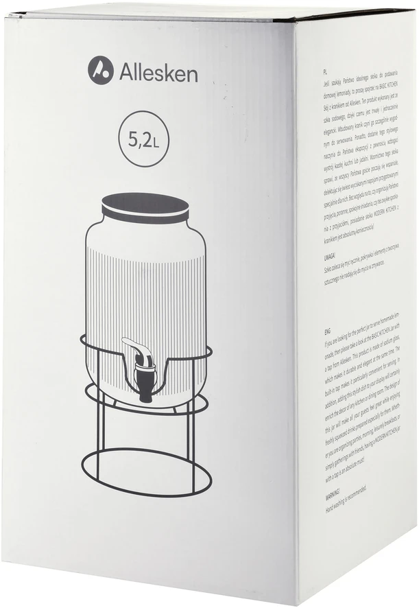 Mondex 4 stiklainių su čiaupu pakuotėje po 5,2 l